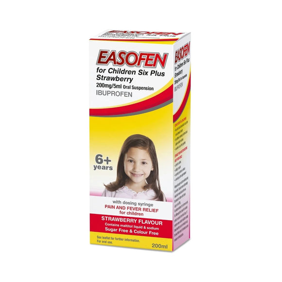 Easofen For Children 6 years+ 200mg/5ml Oral Suspension 200ml - O'Sullivans Pharmacy
