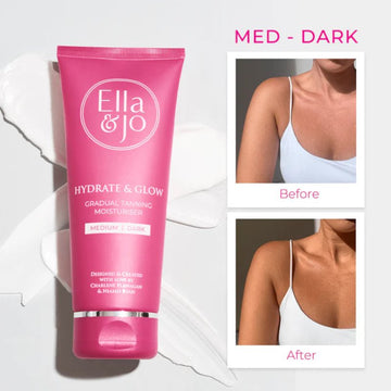 Ella & Jo Hydrate & Glow Gradual Moisturiser Medium Dark 200ml - O'Sullivans Pharmacy - Beauty - 5391544880186