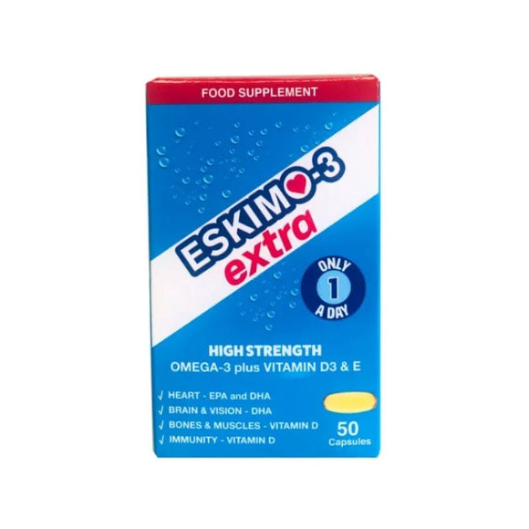 Eskimo Oil Extra with Omega - 3 and Vitamin D 50 Capsules - O'Sullivans Pharmacy