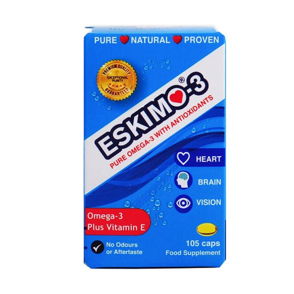 Eskimo Oil With Vitamin E 105 Capsules - O'Sullivans Pharmacy - Vitamins - 7391325333380