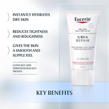 Eucerin Dry Skin Replenishing Face Cream 5% Urea With Lactate 50ml - O'Sullivans Pharmacy - Skincare -