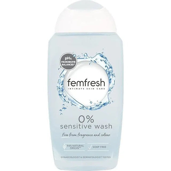 Femfresh 0% Sensitive Intimate Wash 250ml - O'Sullivans Pharmacy