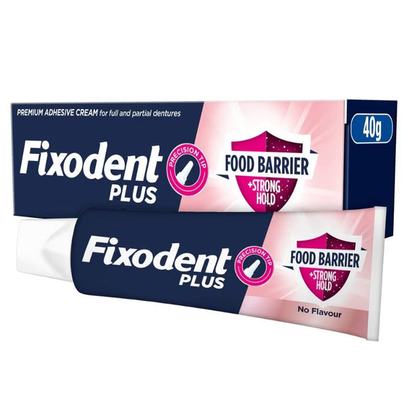 Fixodent Plus Food Barrier 40g - O'Sullivans Pharmacy - Toiletries - 5000174718058