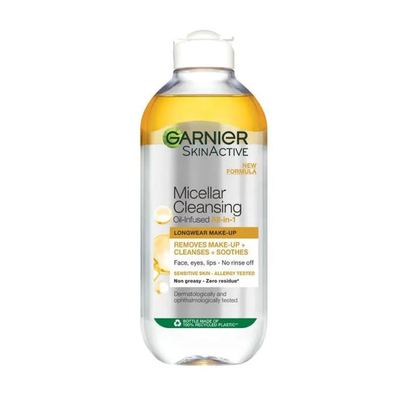 Garnier Micellar Water Oil Infused 400ml - O'Sullivans Pharmacy