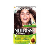 Garnier Nutrisse Creme Permanent Hair Colour Dark Brown 4 - O'Sullivans Pharmacy