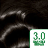 Garnier Nutrisse Creme Permanent Hair Colour Darkest Brown 3 - O'Sullivans Pharmacy