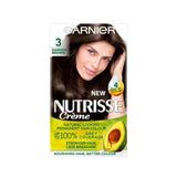 Garnier Nutrisse Creme Permanent Hair Colour Darkest Brown 3 - O'Sullivans Pharmacy