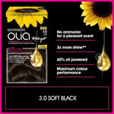 Garnier Olia 3.0 Soft Black Permanent Hair Colour - O'Sullivans Pharmacy
