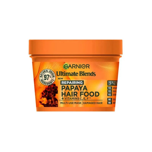 Garnier Ultimate Blends Repairing Hair Food Papaya Tub 390ml - O'Sullivans Pharmacy