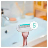 Gillette Venus Deluxe Smooth Sensitive Rosegold Handle + 3 Blades - O'Sullivans Pharmacy