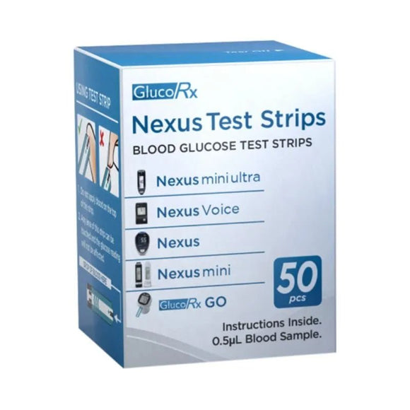 GlucoRx Nexus Test Strips 50 Pack - O'Sullivans Pharmacy