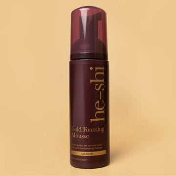 He - Shi Gold Foaming Mousse Medium 150ml - O'Sullivans Pharmacy