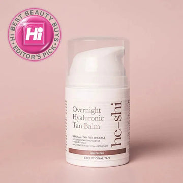 He - Shi Overnight Hyaluronic Tan Balm Light 50ml - O'Sullivans Pharmacy