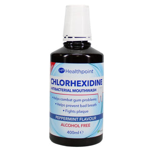 Healthpoint Chlorhexidene Mouthwash Alcohol Free 400ml - O'Sullivans Pharmacy - Toiletries - 5056235400059