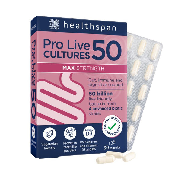 Healthspan Pro Live Cultures Max Strength 30 Pack - O'Sullivans Pharmacy - Vitamins - 5056169113704