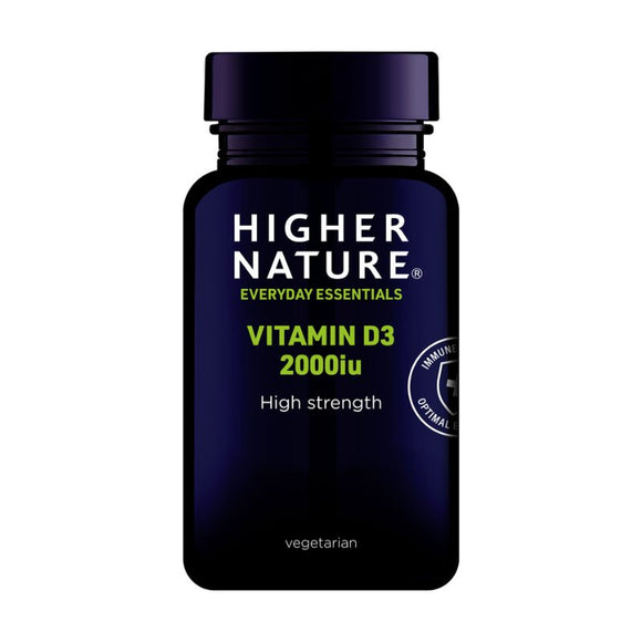Higher Nature High Strength Vitamin D3 2000iu 120 Capsules - O'Sullivans Pharmacy - Vitamins - 5031013108624