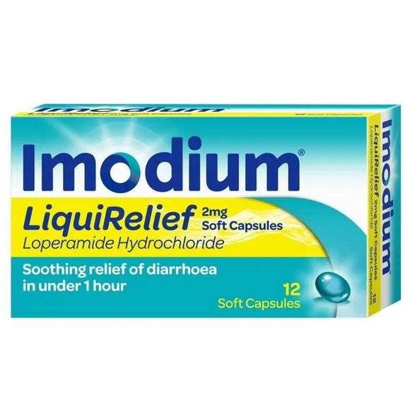 Imodium Liquigels 12 Pack - O'Sullivans Pharmacy