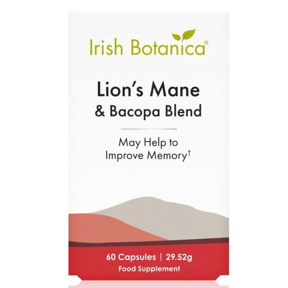 Irish Botanica Lion's Mane & Bacopa Blend 60 Capsules - O'Sullivans Pharmacy