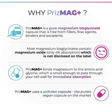 ITL Health PrizMag Magnesium Bisglycinate Plus Vit D3 & K2 90 Capsules - O'Sullivans Pharmacy