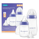 Lansinoh Plastic Feeding Bottle Starter Set (160ml, 240ml, fast teat) - O'Sullivans Pharmacy