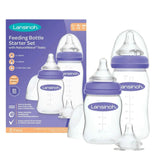 Lansinoh Plastic Feeding Bottle Starter Set (160ml, 240ml, fast teat) - O'Sullivans Pharmacy