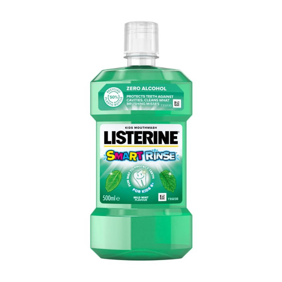 Listerine Smart Rinse Mild Mint 500ml Mouthwash - O'Sullivans Pharmacy - Toiletries - 3574661352824