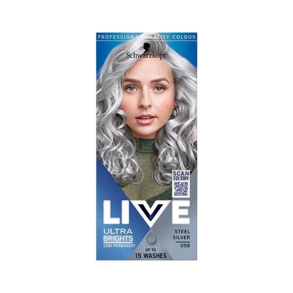 Live Ultra Brights Steel Silver 098 Hair Colour - O'Sullivans Pharmacy