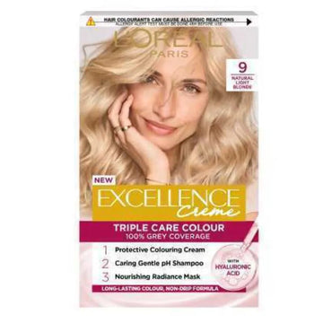 L'Oreal Excellence Creme Permanent Hair Dye Natural Light Blonde 9 - O'Sullivans Pharmacy