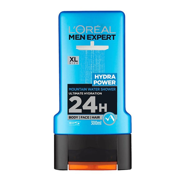 L'Oreal Men Expert Shower Gel Hydra Power Blue 300ml - O'Sullivans Pharmacy - Toiletries - 3600523232635