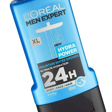L'Oreal Men Expert Shower Gel Hydra Power Blue 300ml - O'Sullivans Pharmacy