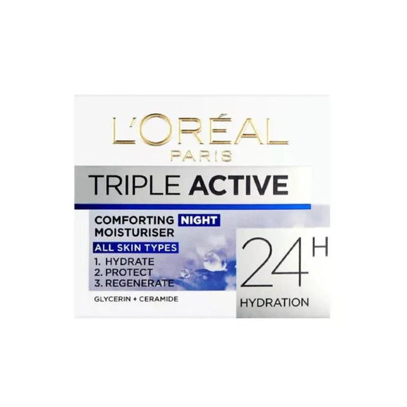 L'Oreal Triple Active Night Cream 50ml - O'Sullivans Pharmacy