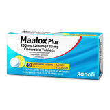 Maalox Plus Chewable Tablets 40 Pack Lemon - O'Sullivans Pharmacy