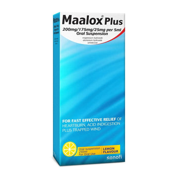 Maalox Plus Suspension Lemon 250ml - O'Sullivans Pharmacy