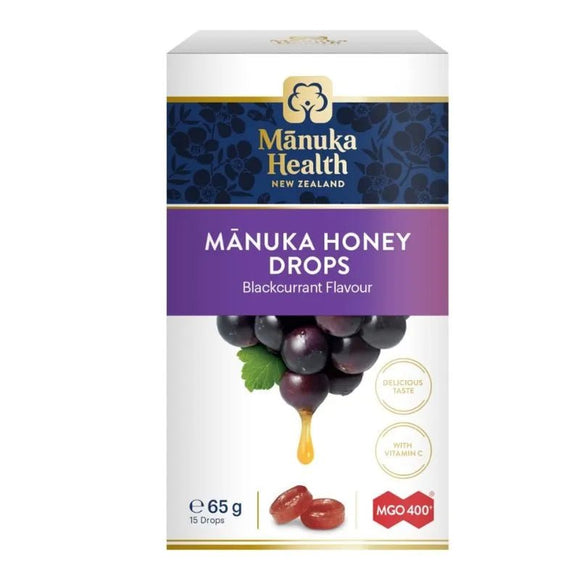 Manuka Health Honey Drops with Blackcurrant 15 Drops - O'Sullivans Pharmacy