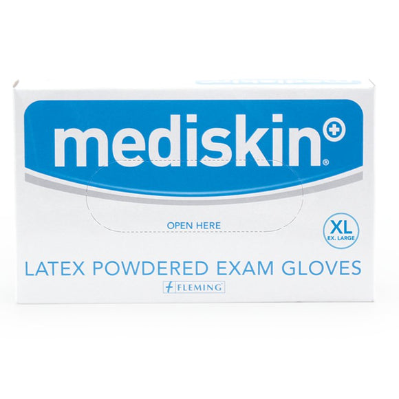 Mediskin Latex Gloves Lightly Powdered XL 95 Pack - O'Sullivans Pharmacy - Medicines & Health - 5099390403022