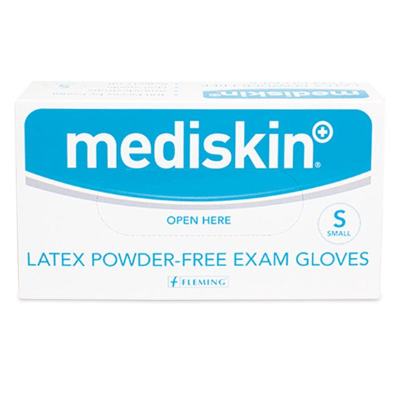 Mediskin Latex Gloves Powderfree Small 100 Pack - O'Sullivans Pharmacy - Medicines & Health - 5099390240009