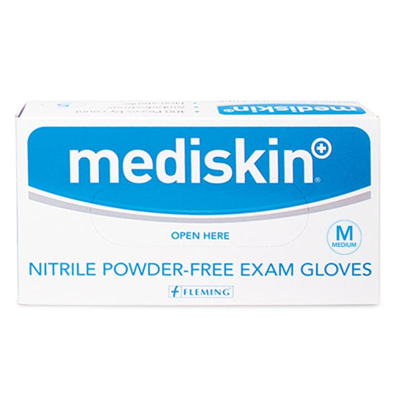 Mediskin Powderfree Nitrile Gloves Medium 100 Pack - O'Sullivans Pharmacy - Medicines & Health - 5099390417791