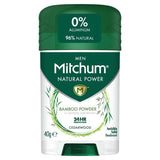 Mitchum for Men Bamboo Powder Cedarwood Stick Deodorant 40g - O'Sullivans Pharmacy