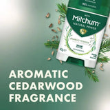 Mitchum for Men Bamboo Powder Cedarwood Stick Deodorant 40g - O'Sullivans Pharmacy