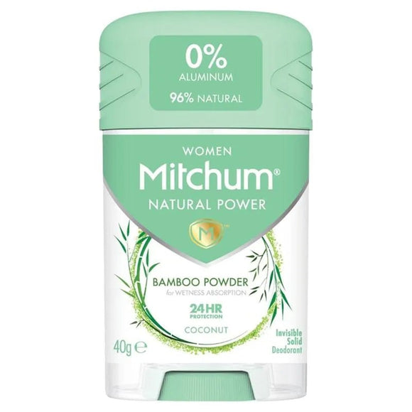 Mitchum for Women Bamboo Powder Coconut Stick Deodorant 40g - O'Sullivans Pharmacy