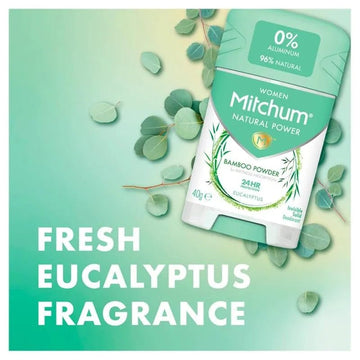 Mitchum for Women Bamboo Powder Eucalyptus Stick Deodorant 40g - O'Sullivans Pharmacy