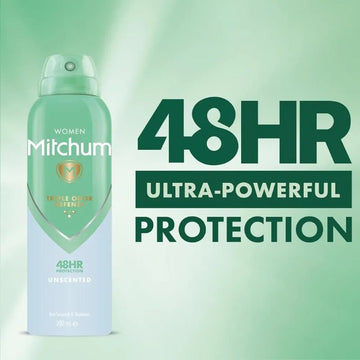 Mitchum for Women Unperfumed Aerosol Deodorant 200ml - O'Sullivans Pharmacy