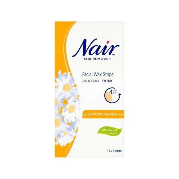 Nair Hair Remover Facial Wax Strips 12 Pack - O'Sullivans Pharmacy