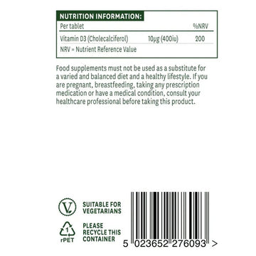 Natures Aid Vitamin D3 400iu 90 Tablets - O'Sullivans Pharmacy