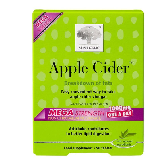 New Nordic Apple Cider Mega Strength 1000mg 90 Tablets - O'Sullivans Pharmacy - Vitamins - 5021807447831