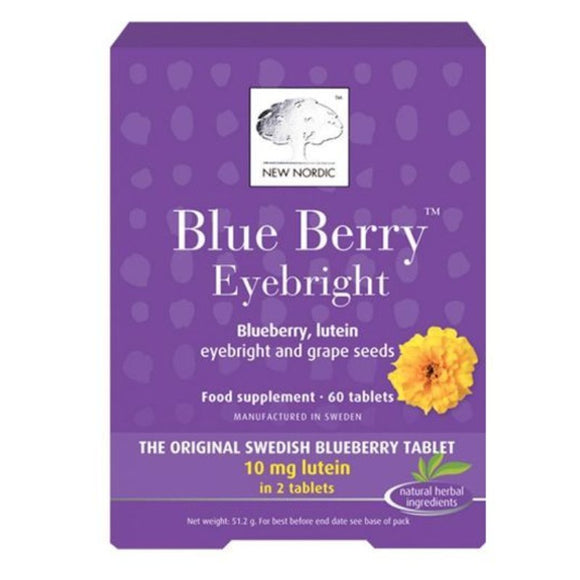 New Nordic Blue Berry 60 Tablets - O'Sullivans Pharmacy - Vitamins - 5021807447404