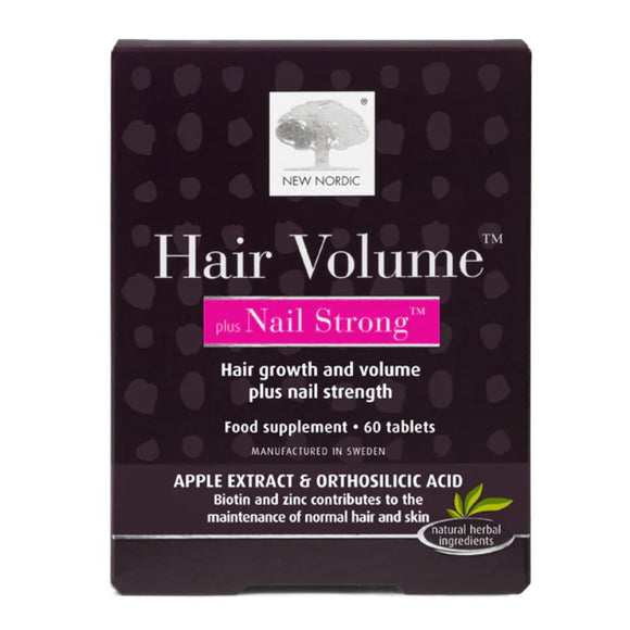 New Nordic Hair Volume Plus Nail Strong 60 Tablets - O'Sullivans Pharmacy - Vitamins - 5021807449750