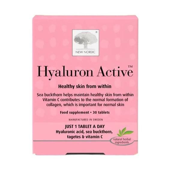 New Nordic Skin Care Hyaluron Active 30 Tablets - O'Sullivans Pharmacy - Vitamins - 5021807440733