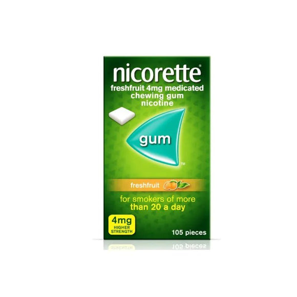 Nicorette Gum Freshfruit 4mg 105 Pieces - O'Sullivans Pharmacy
