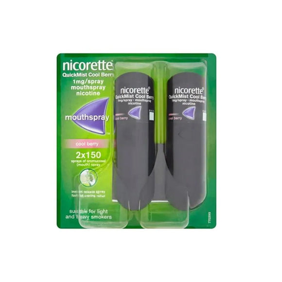 Nicorette Quickmist Berry 150 Sprays Twinpack - O'Sullivans Pharmacy